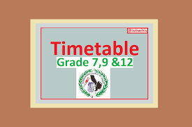Grade 12 June exam timetable 2023